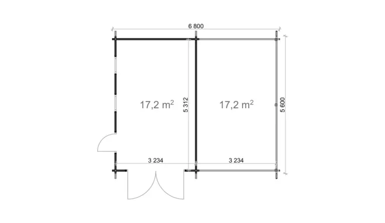 Garažas su stogine 6,8x5,6